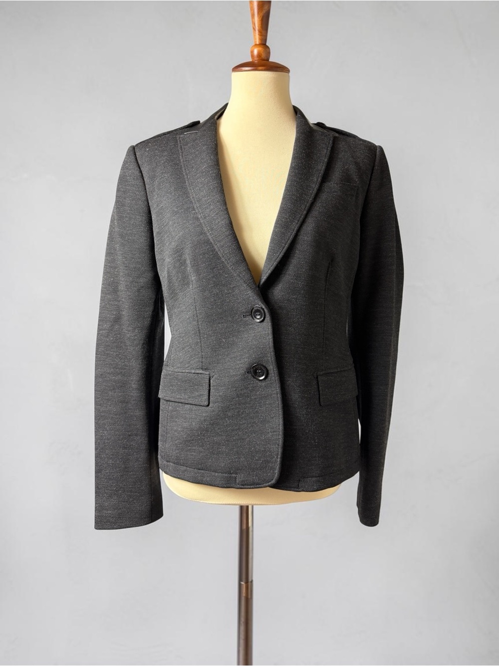 Burberry Brit | Wool Blazer with Leather accents | Size 10